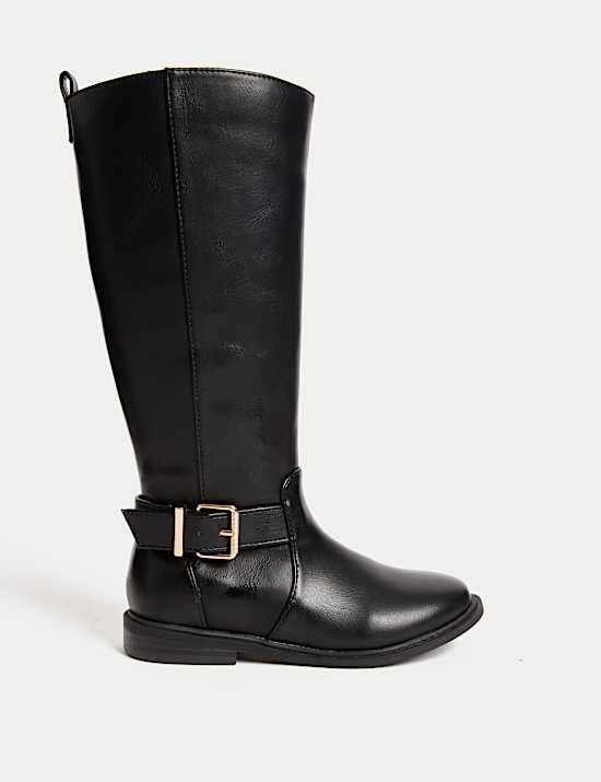 Kids' Buckle Riding Boots (10 Small - 6 Large)