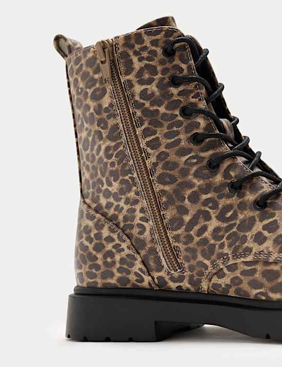 Stiefeletten mit Leopardenmuster für Kinder (20,5–39,5)