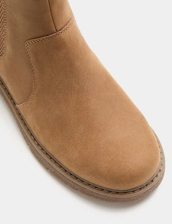 Kids' Leather Plain Chelsea Boots (4 Small - 7 Large)