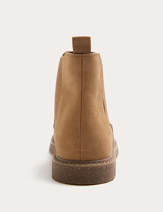 Botas infantiles Chelsea de piel con diseño liso (4 pequeño - 7 grande)