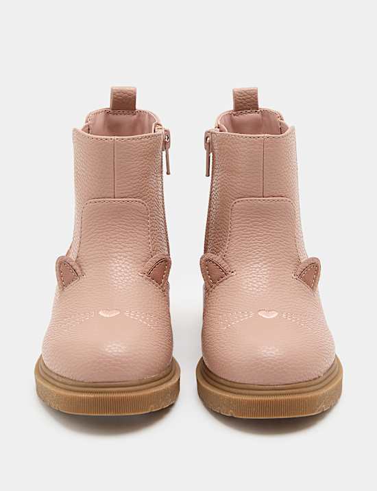 Wadenhohe Kinderstiefel mit Katzenmotiv (20,5&ndash;34,5)
