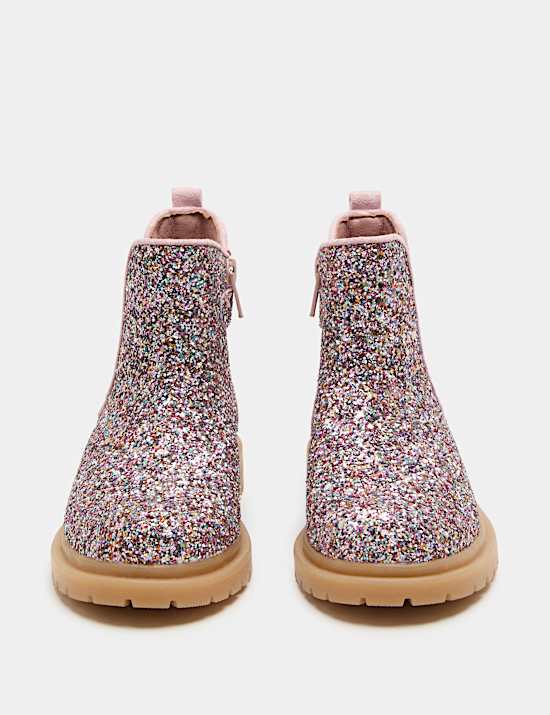 Glitzernde Chelsea-Stiefel f&uuml;r Kinder (20,5&ndash;34,5)