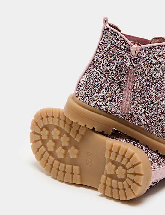 Glitzernde Chelsea-Stiefel f&uuml;r Kinder (20,5&ndash;34,5)