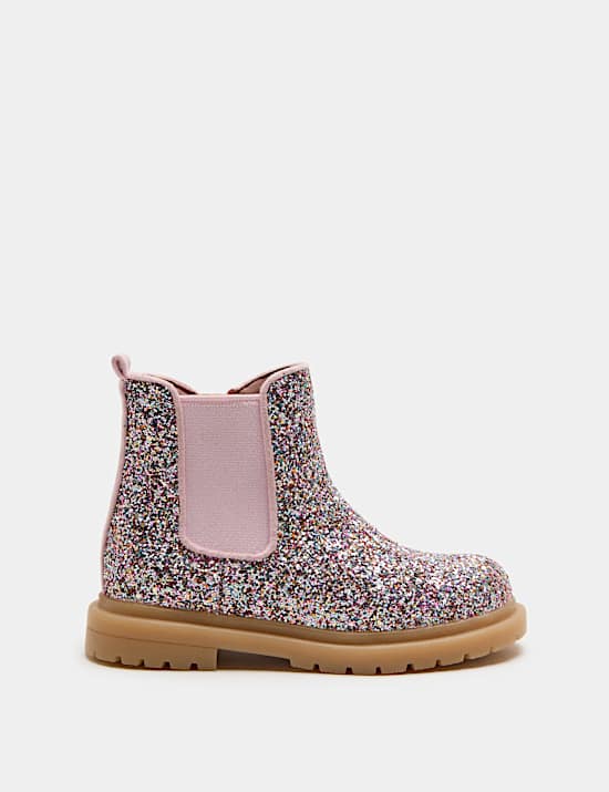 Glitzernde Chelsea-Stiefel f&uuml;r Kinder (20,5&ndash;34,5)