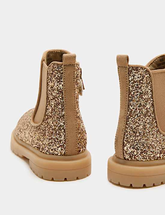 Glitzernde Chelsea-Stiefel f&uuml;r Kinder (20,5&ndash;34,5)