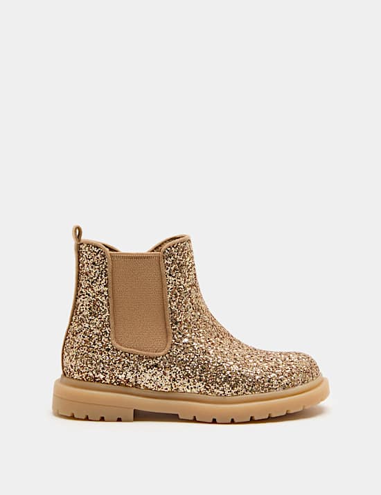 Glitzernde Chelsea-Stiefel f&uuml;r Kinder (20,5&ndash;34,5)