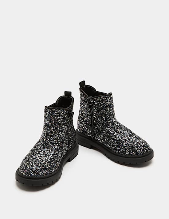 Glitzernde Chelsea-Stiefel f&uuml;r Kinder (20,5&ndash;34,5)