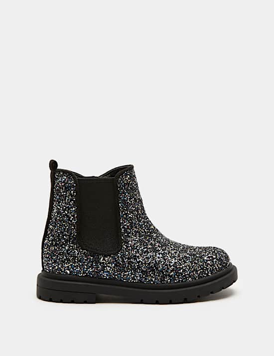 Glitzernde Chelsea-Stiefel f&uuml;r Kinder (20,5&ndash;34,5)