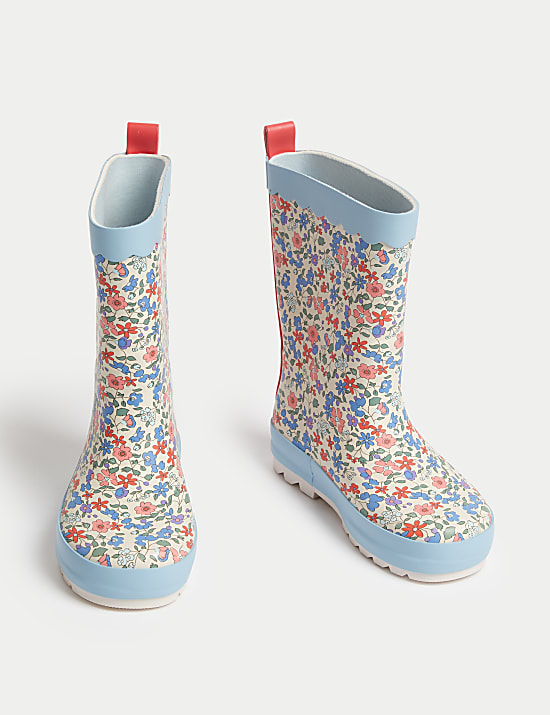 Kids' Floral Wellies (4 Small - 2 Large)