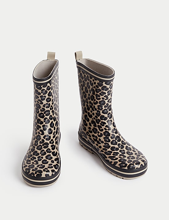 Kids’ Leopard Print Wellies (4 Small - 6 Large)
