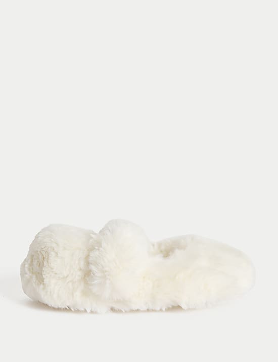 Chaussons enfants de ballet en fausse fourrure (du 20,5 au 34,5)