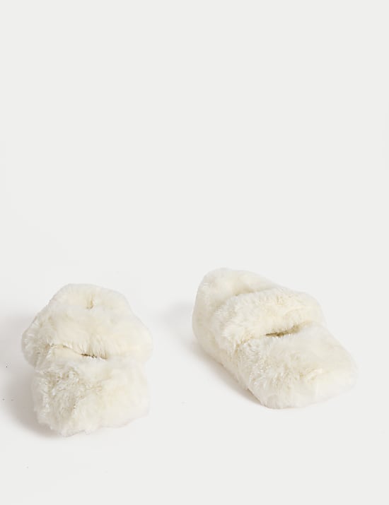 Chaussons enfants de ballet en fausse fourrure (du 20,5 au 34,5)