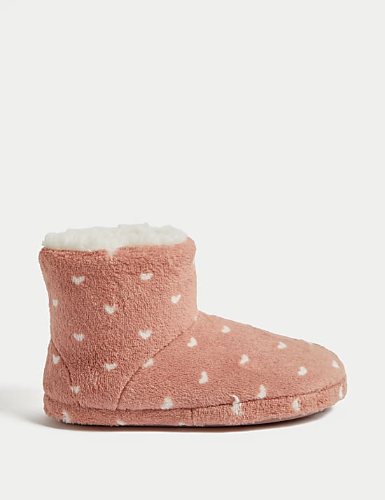 Chaussons montants pour enfants &agrave; motif coeurs (du 20 au 39,5)