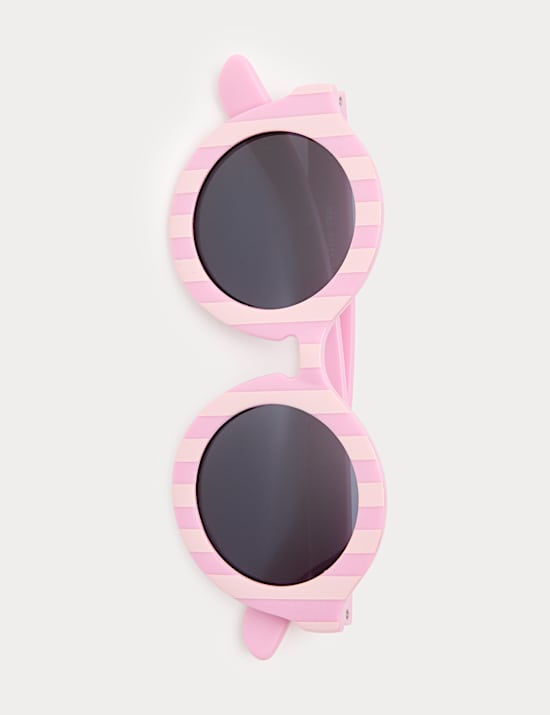 Kids' Striped Round Sunglasses