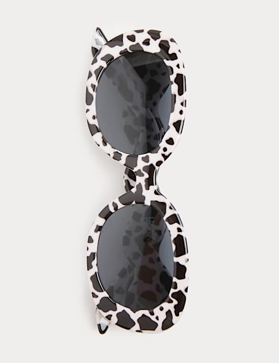 Kids' Cow Print Wave Frame Sunglasses (S-L)