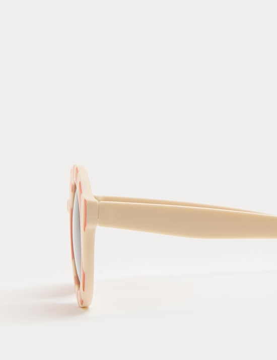 Lunettes de soleil enfant rondes &agrave; rayures (S-L)