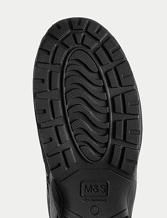 Kids' Leather Riptape School Shoes (2½  Large - 9 Large)