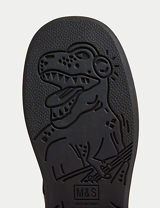 Kids&rsquo; Leather Riptape School Shoes (8 Small - 2 Large)