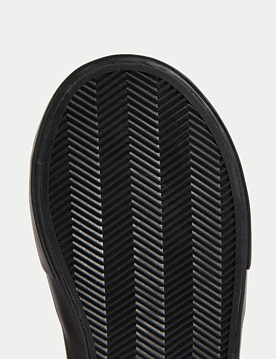 Kids' Leather Riptape School Shoes (8 Small - 2 Large)