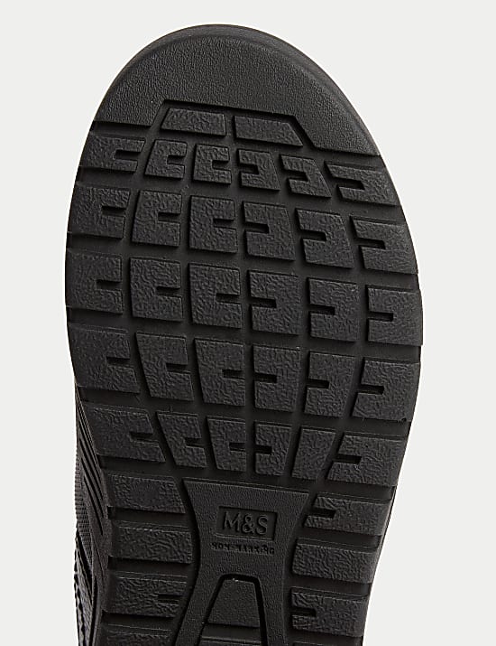 Kids' Textured Riptape School Shoes (8 Small - 2 Large)