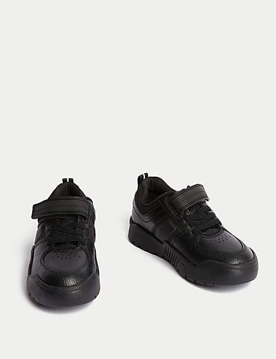 Kids' Textured Riptape School Shoes (8 Small - 2 Large)