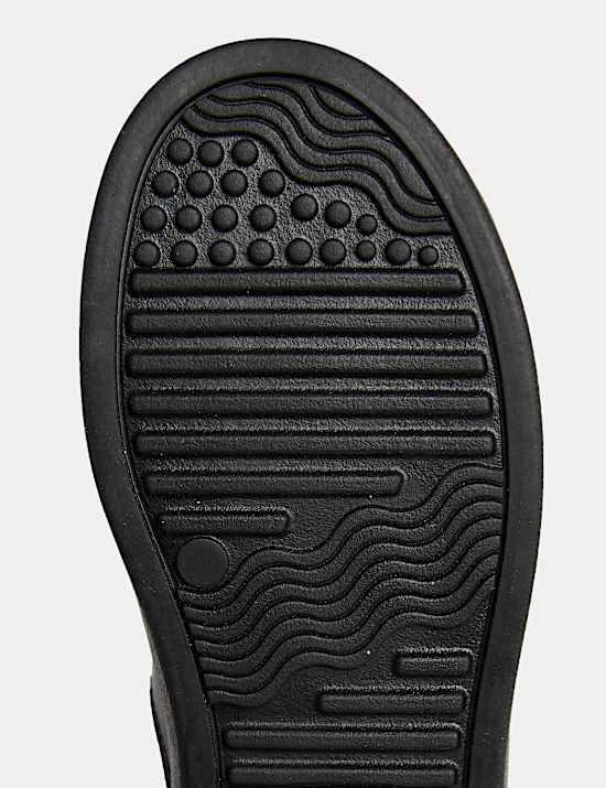 Kids' Leather Zip Fastening School Shoes (8 Small-2 Large)