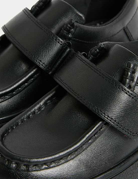 Kids Leather Apron Front School Shoes (8 Small-2 Large)