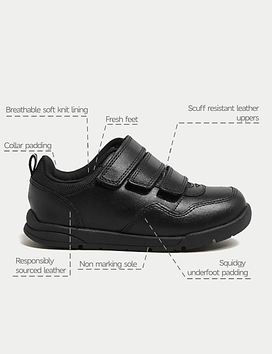 Kids' Leather School Shoes (8 Small - 2 Large)