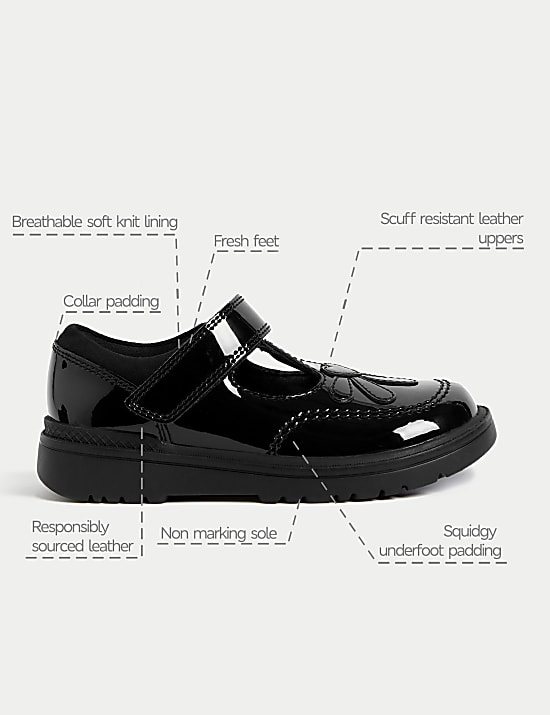 Kids' Patent Leather School Shoes (8 Small - 2 Large)
