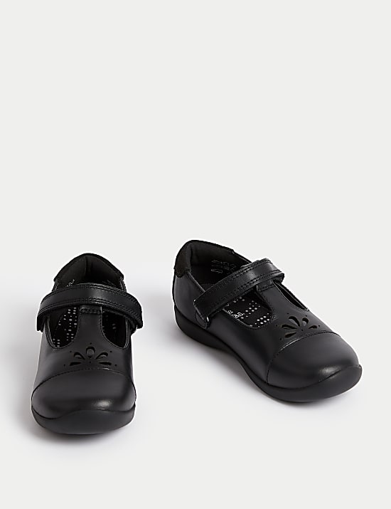 Kids' Leather T Bar School Shoes (8 Small - 2 Large)