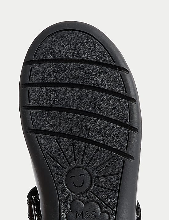 Sepatu Sekolah Kulit Dengan Hiasan Kecil Untuk Anak-Anak (8 Kecil - 2 Besar)