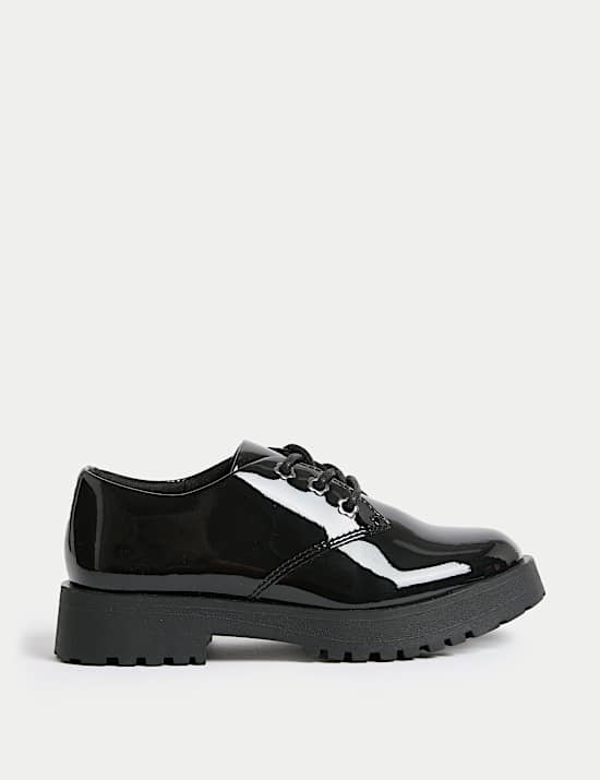 Kids' Leather Patent School Shoes (8 Small - 2 Large)