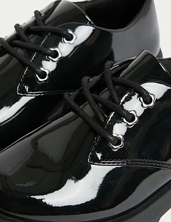 Kids' Leather Patent School Shoes (8 Small - 2 Large)