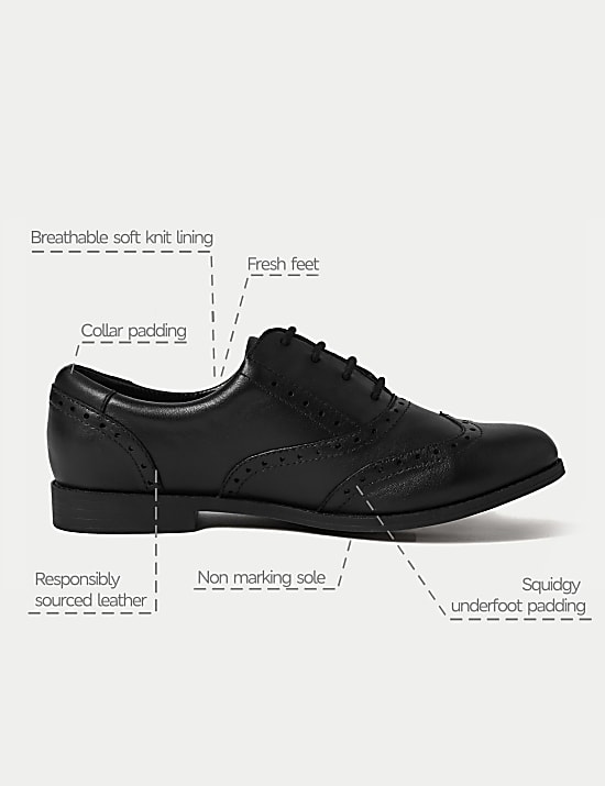 Kids’ Leather Lace-up Brogues School Shoes (13 Small - 7 Large)