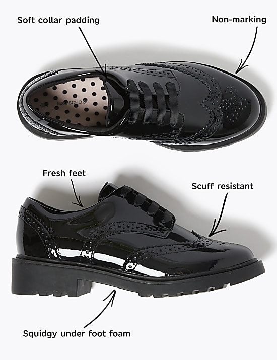 Kids' Leather Brogue School Shoes (13 Small - 7 Large)