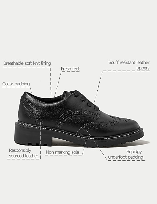Kids' Leather School Shoes (13 Small - 7 Large)
