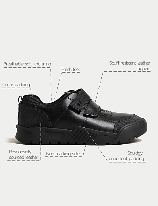 Kids' Leather School Shoes (2½ Large - 9 Large)