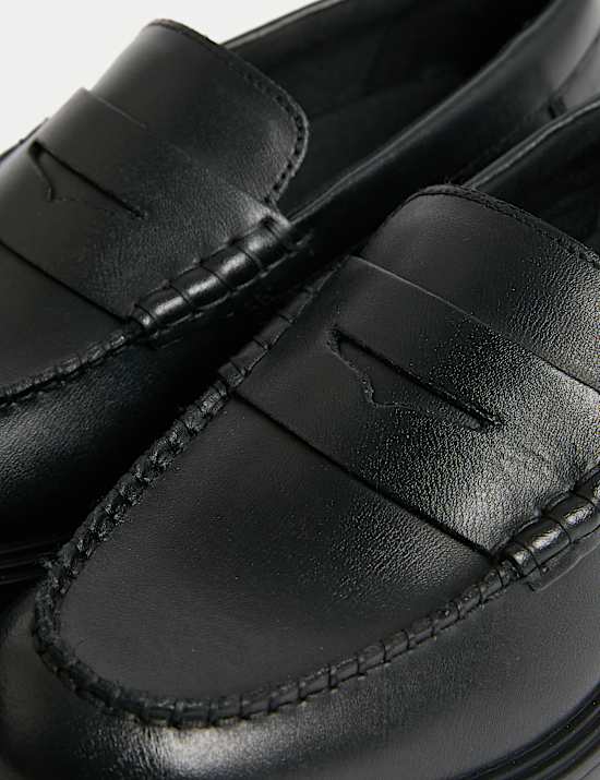 Kids' Leather Freshfeet™ Loafer School Shoes
