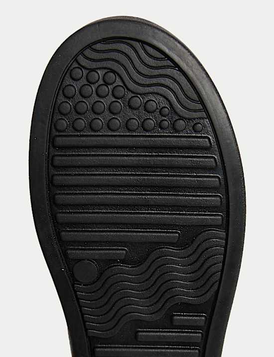 Kids' Leather Side Zip School Shoes (13 Small-9 Large)