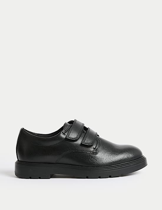 Chaussures enfants en cuir à bande auto-agrippante, idéales pour l’école (du 32 au 43)