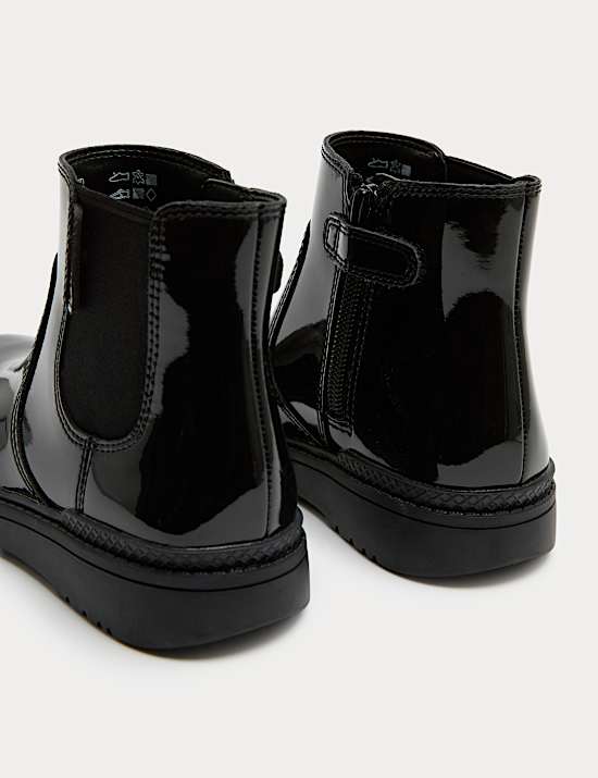 Kids' Leather Chelsea School Boots (8 Small-2 Large)