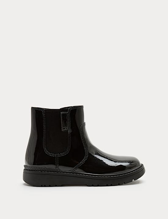 Kids' Leather Chelsea School Boots (8 Small-2 Large)