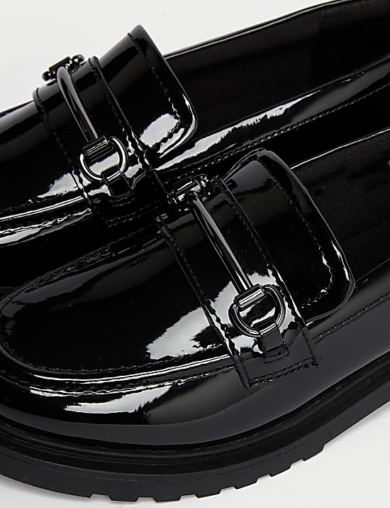 Kids' Patent Loafer Leather School Shoes (2½ Large - 7 Large)