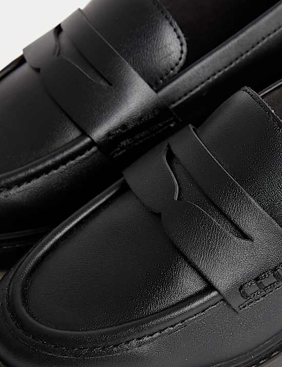 Kids' Leather Loafer School Shoes (13 Small - 7 Large)