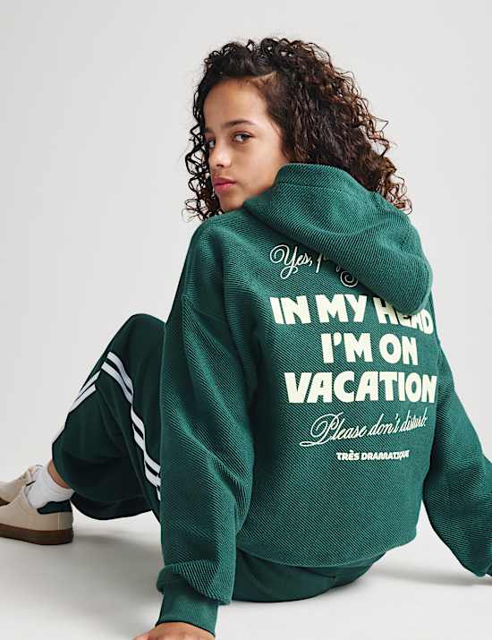 2 Pack Cotton Rich Slogan Zip Hoodies (6-16 Yrs)