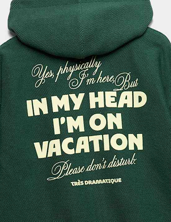 2 Pack Cotton Rich Slogan Zip Hoodies (6-16 Yrs)
