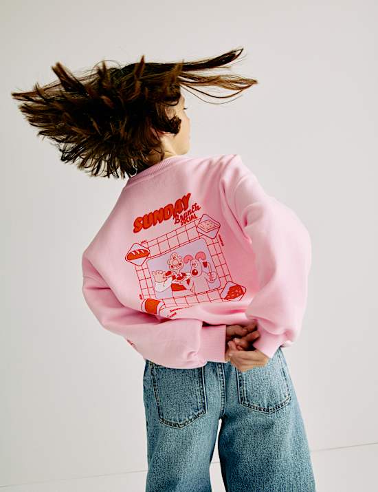 Cotton Rich Wallace & Grommit™ Sweatshirt (6-16 Yrs)