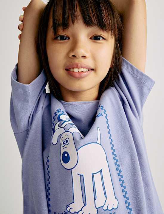 Pure Cotton Wallace & Gromit™ T-Shirt (6-16 Yrs)