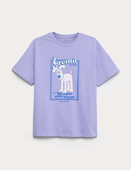 Pure Cotton Wallace & Gromit™ T-Shirt (6-16 Yrs)