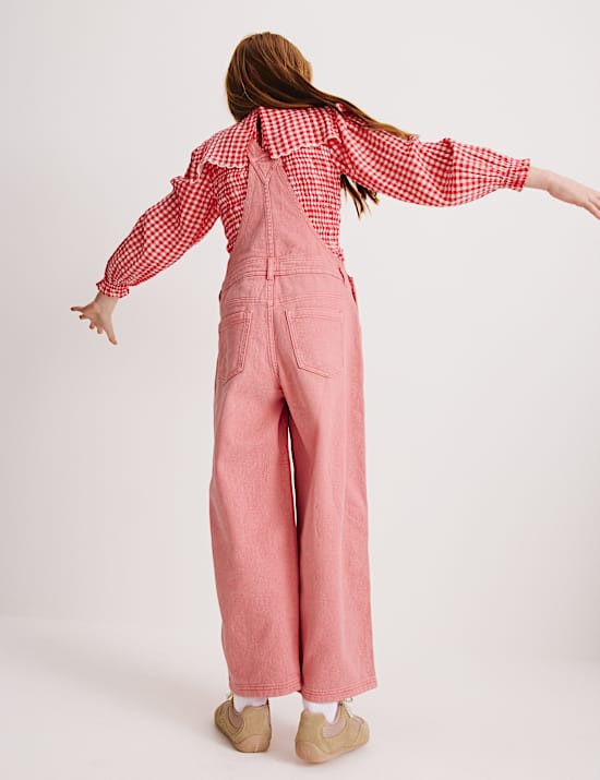 Latzhose aus reiner Baumwolle mit ausgestelltem Bein (2&ndash;16 J.)